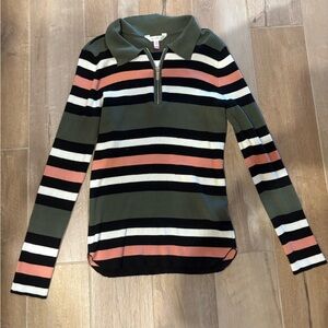 No Boundaries Multicolor Striped Long Sleeve Top